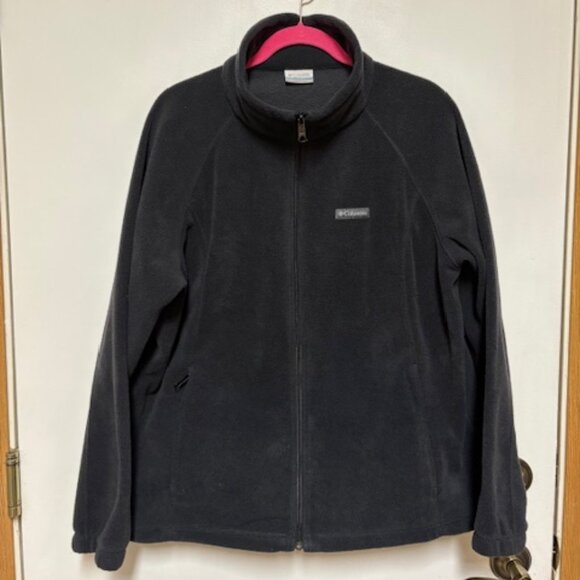 COLUMBIA SPORTSWEAR WOMENS FLEECE FULL ZIP BLACK JACKET. SZ. 2X - Picture 1 of 3